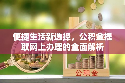 比如便捷生活新选择，公积金提取网上办理的全面解析