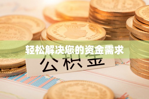 比如轻松解决您的资金需求