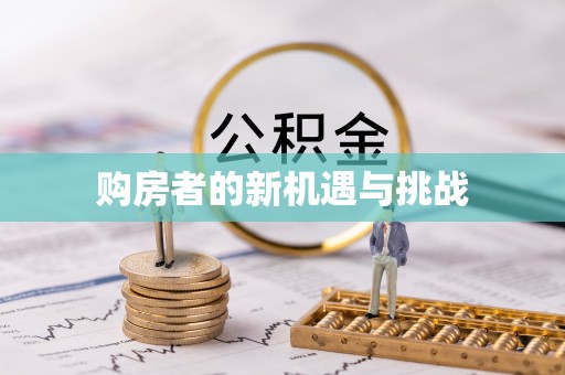 比如购房者的新机遇与挑战