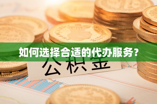 比如如何选择合适的代办服务？