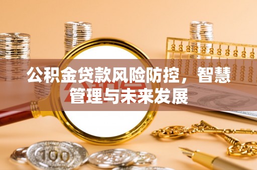 比如公积金贷款风险防控，智慧管理与未来发展