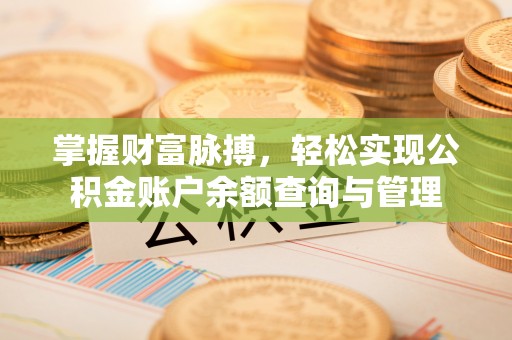 比如掌握财富脉搏，轻松实现公积金账户余额查询与管理