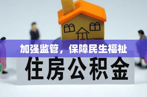 比如加强监管，保障民生福祉