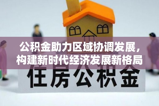 比如公积金助力区域协调发展，构建新时代经济发展新格局