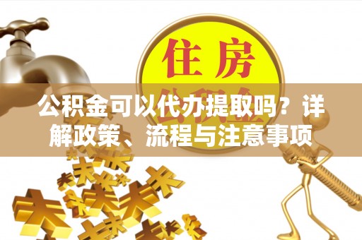 比如公积金可以代办提取吗？详解政策、流程与注意事项