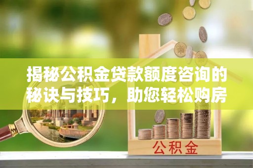 比如揭秘公积金贷款额度咨询的秘诀与技巧，助您轻松购房！