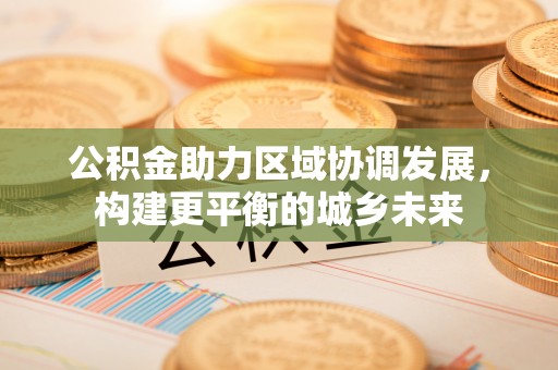 比如公积金助力区域协调发展，构建更平衡的城乡未来