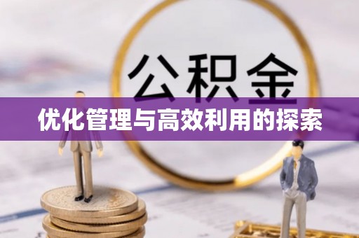 比如优化管理与高效利用的探索
