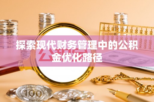 比如探索现代财务管理中的公积金优化路径