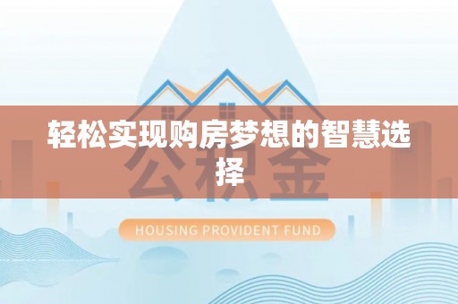 比如轻松实现购房梦想的智慧选择