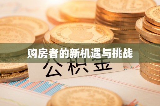 比如购房者的新机遇与挑战