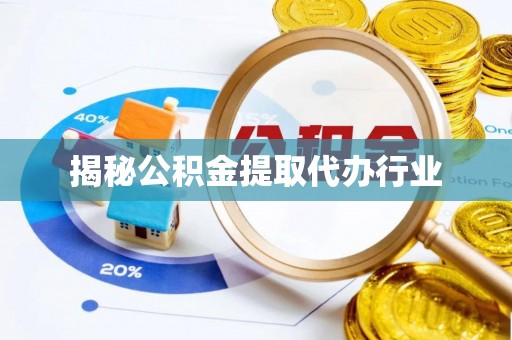 比如揭秘公积金提取代办行业