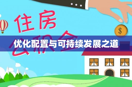 比如优化配置与可持续发展之道