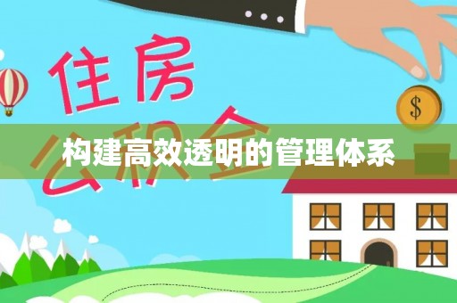 比如构建高效透明的管理体系