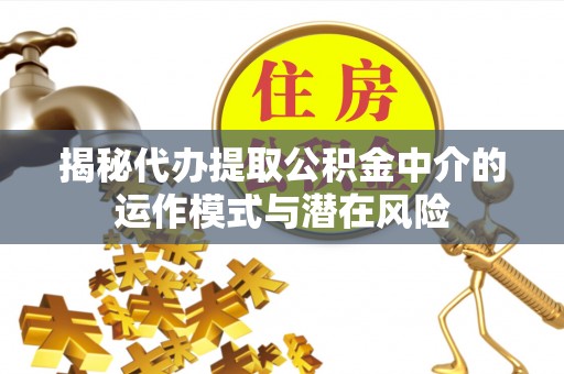 比如揭秘代办提取公积金中介的运作模式与潜在风险