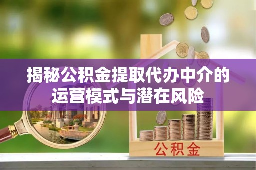 比如揭秘公积金提取代办中介的运营模式与潜在风险