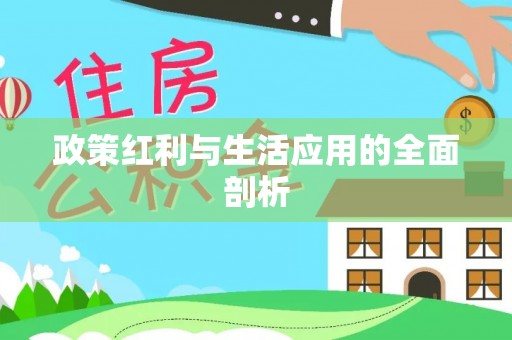 比如政策红利与生活应用的全面剖析