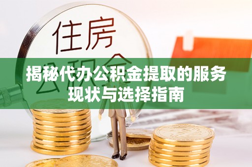 比如揭秘代办公积金提取的服务现状与选择指南