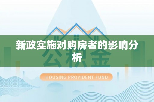 比如新政实施对购房者的影响分析