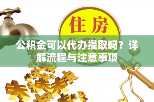 比如公积金可以代办提取吗？详解流程与注意事项