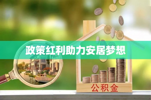 比如政策红利助力安居梦想