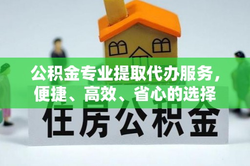 比如公积金专业提取代办服务，便捷、高效、省心的选择