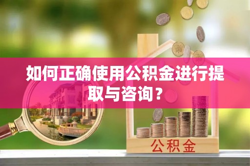 比如如何正确使用公积金进行提取与咨询？