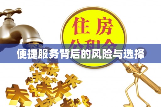 比如便捷服务背后的风险与选择